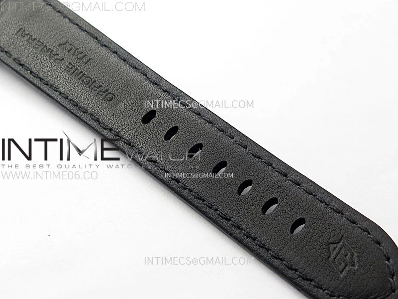 PAM1279 X Luminor GMT 42mm Titanium VSF 1:1 Best Edition Blue Dial on Black Leather Strap P.9011 Super Clone